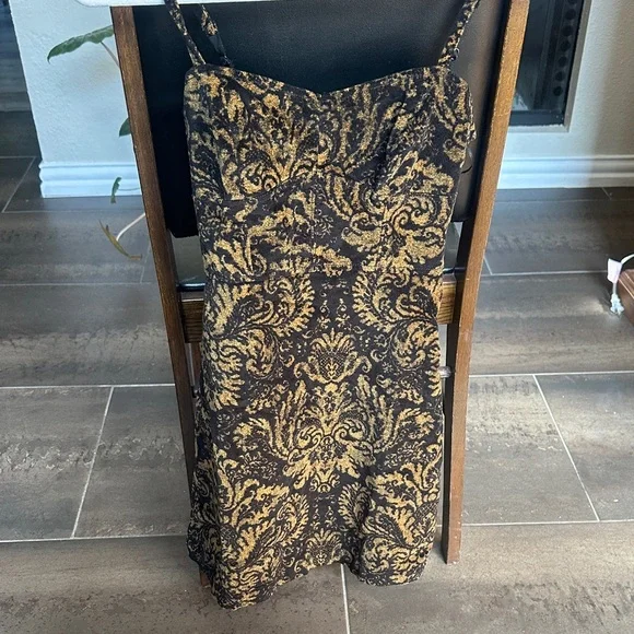 Urban Outfitters Black and Gold Dress - Picture 3 of 4